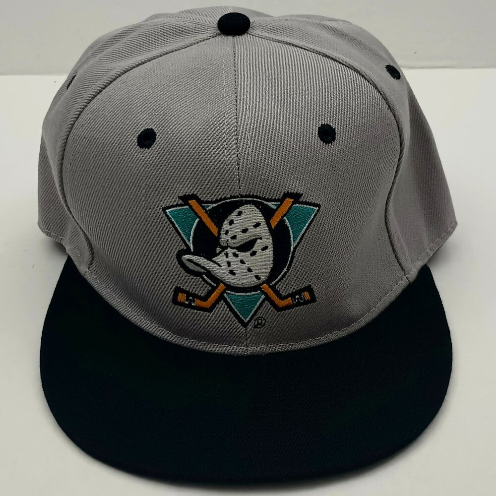 NHL Anaheim Mighty Ducks Snapback Cap Hat by Sixth Man Promotions Gray - NWoT